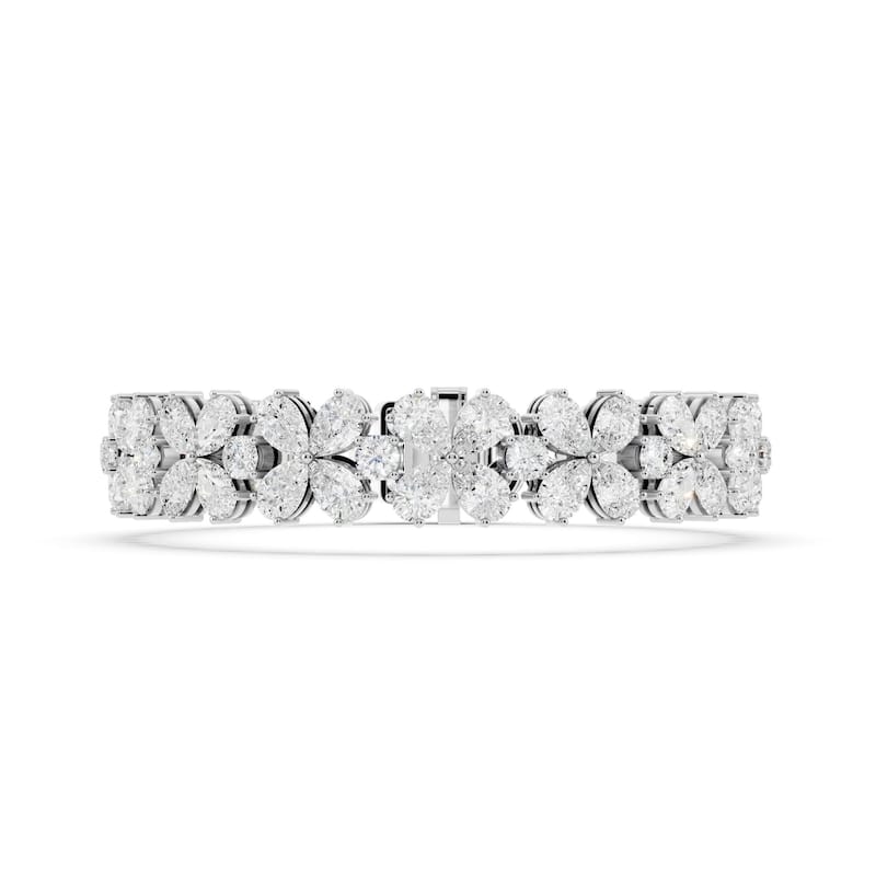 Auriya 14K Gold Lab Grown Nature's Inspired Tennis Bracelet 11 1/10 ct. tw. (F-G VS) - N/A
