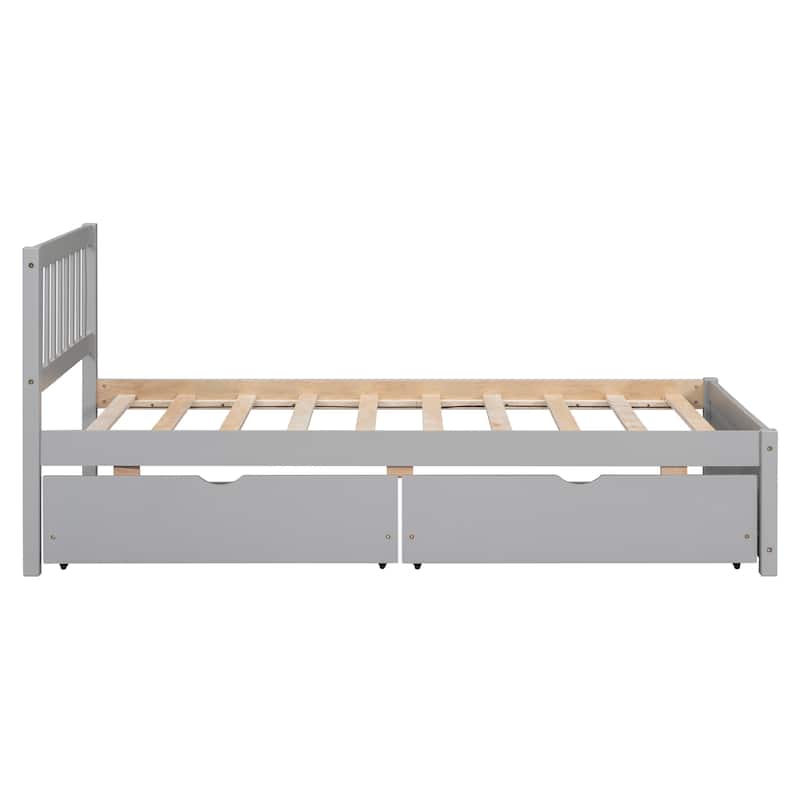 Modern Design Platform Bed with 2 Drawers