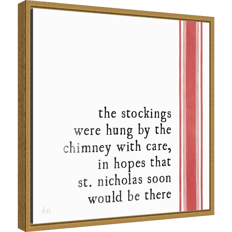 Simple Christmas II by Laura Marshall Framed Canvas Art