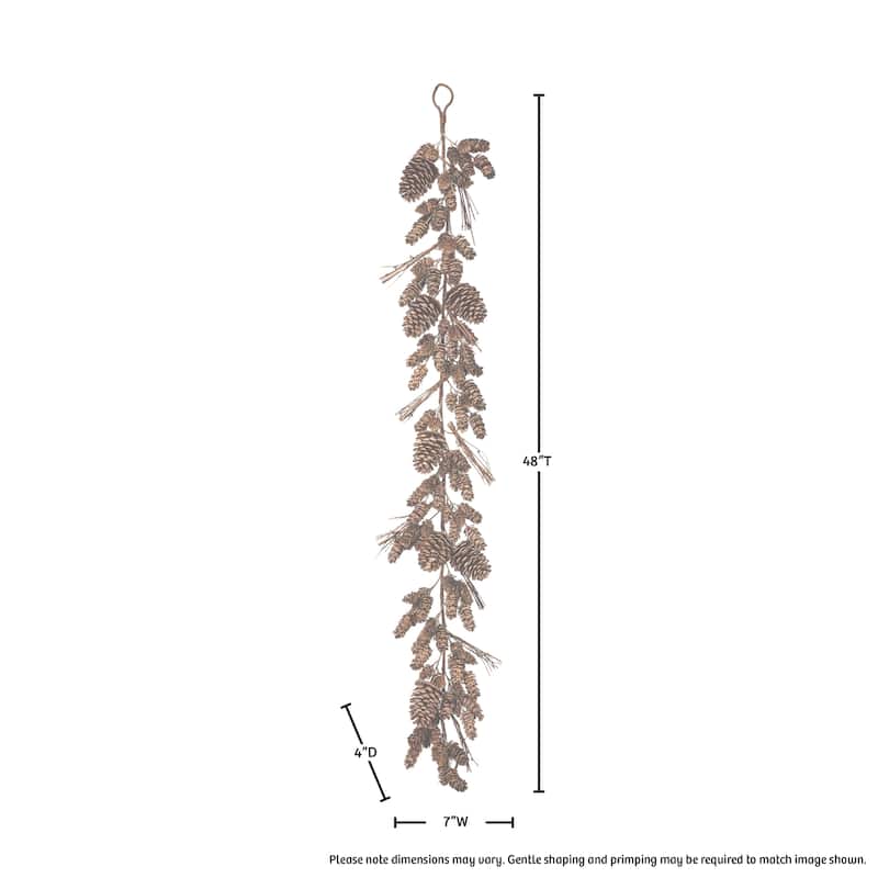 48"Plastic Natural Look Mix Cone Twig Garland