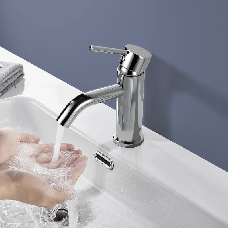 Topcraft Stainless Steel 6.7/12.2 Single Handle Single Hole Bathroom Sink Faucet