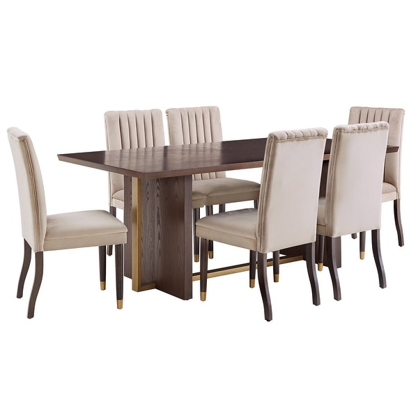 7 piece online espresso dining set