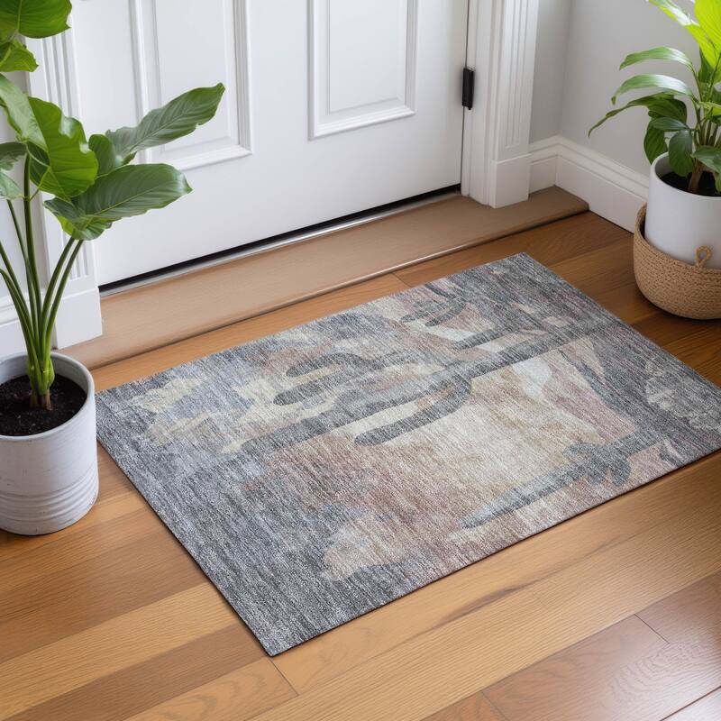 Machine Washable Indoor/ Outdoor Desert Inspiration Chantille Rug