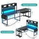 preview thumbnail 10 of 68, L Shaped Gaming Desk Computer Desk Corner Desk Pegboard Power Outlet