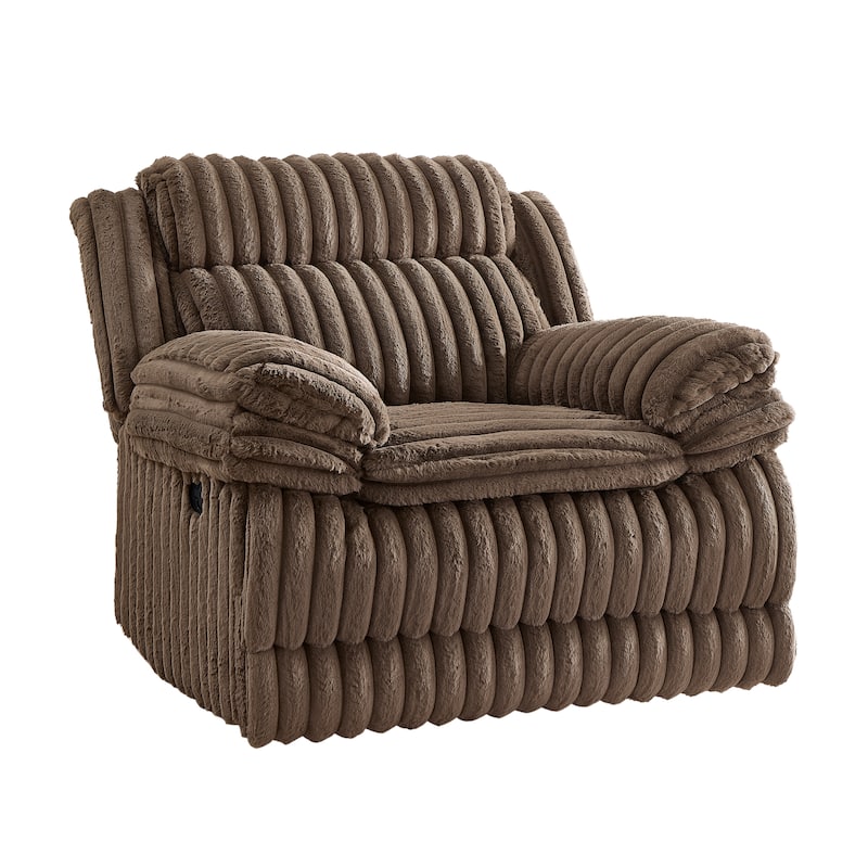 Roundhill Furniture Ardello Manual Recliner with Wide-Wale Corduroy Upholstery