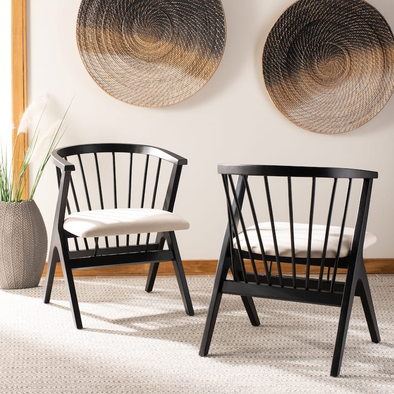 SAFAVIEH Carlota Spindle Dining Chair (Set of 2) - 23" W x 23" D x 30" H - 22Wx22Dx30H