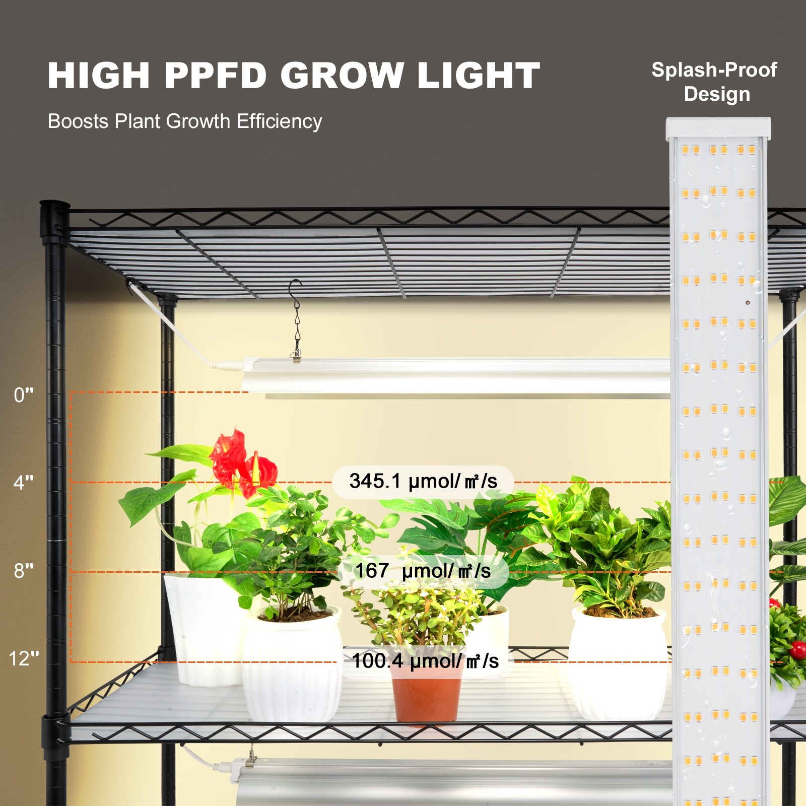 Plant Stand with Grow Light, Plant Shelf Grow Light Shelf Full Spectrum  Lights Adjustable Metal Plant Stand for Seed Starting - Bed Bath \u0026 Beyond -  42144009, image size:1600x1600