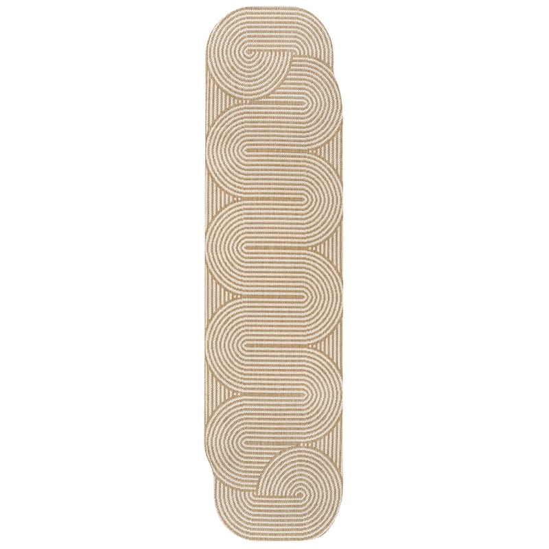 Margot Modern Geometric Arch Stripe Indoor/Outdoor Shaped Area Rug