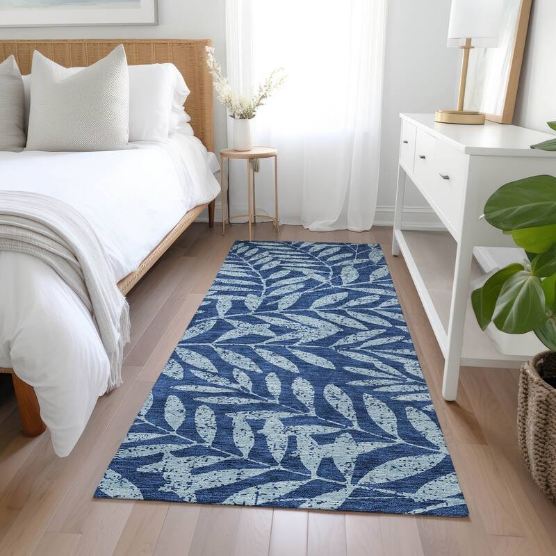 Machine Washable Indoor/ Outdoor Chantille Palm Rug