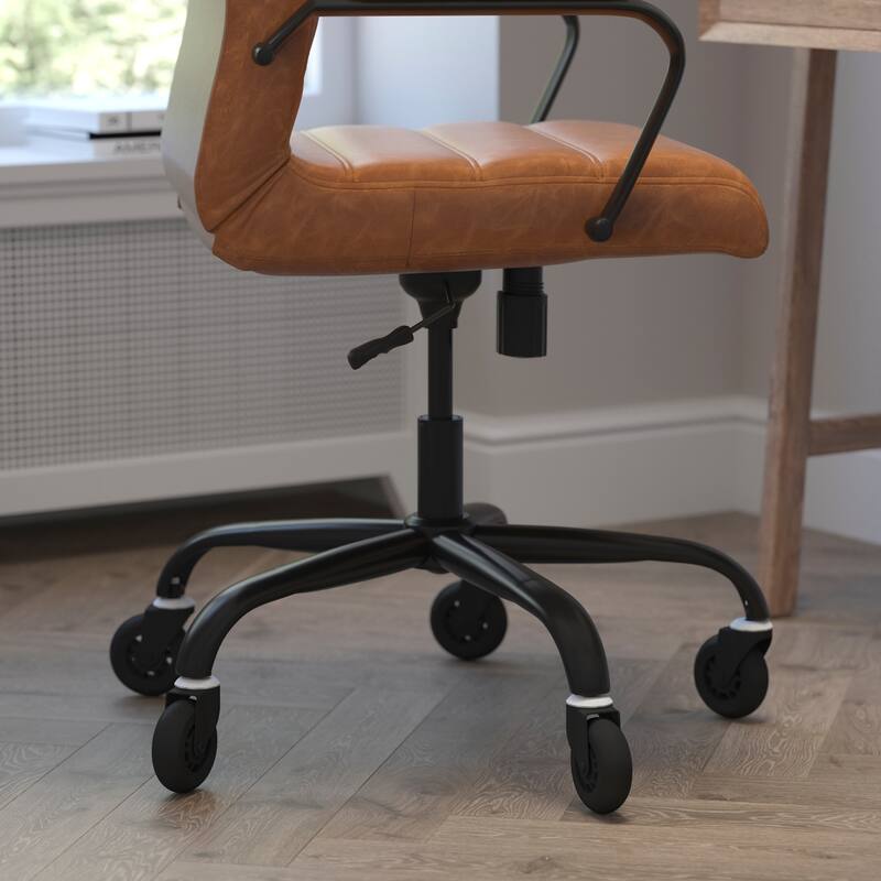 Flash Furniture FFIF82098 Pittman 26" Wide Faux Leather Adjustable