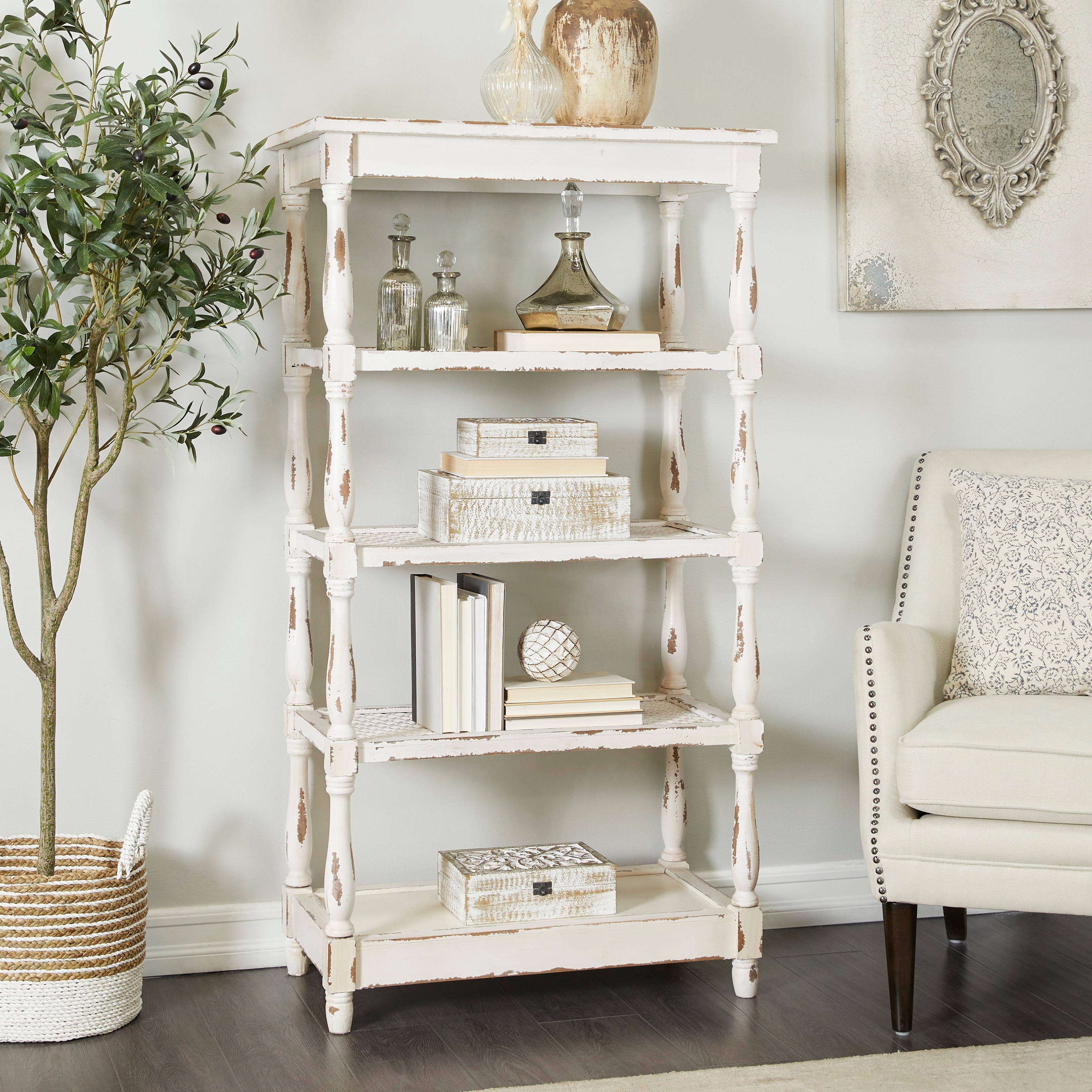 White shelf unit with doors hotsell