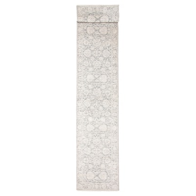 ECARPETGALLERY Hand-knotted Heritage Grey Silk, Wool Rug - 2' 7" x 13' 10"