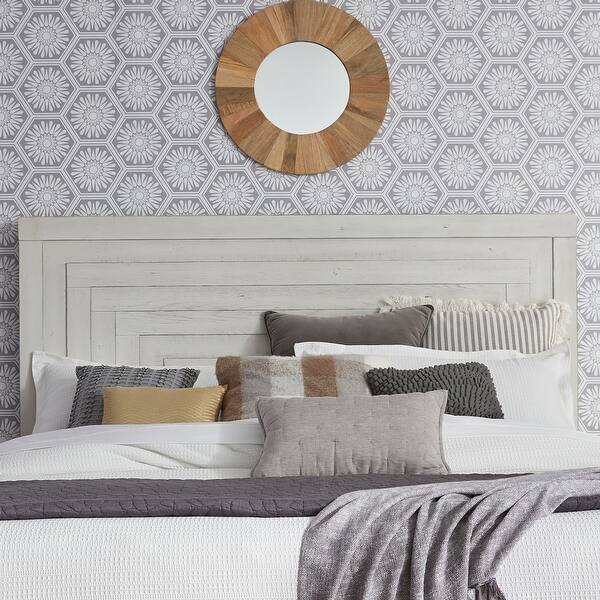 Shop Modern Farmhouse Flea Market White Queen Panel Headboard On