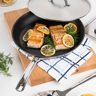 Shop Viking Professional 5 Ply Covered Eterna Nonstick 12 Fry Pan 30 5 Cm Satin Finish Overstock 30581152