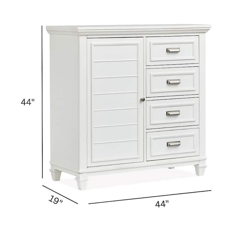 Magnussen Home Charleston White Dove Door Chest