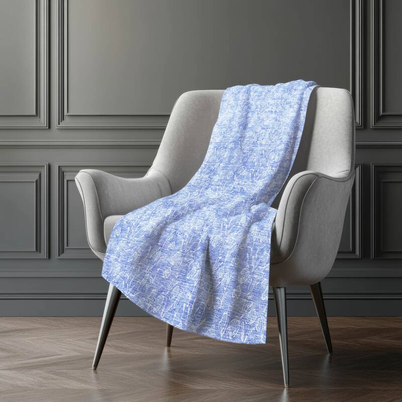 Premium Machine Washable Modern Floral Sherpa Throw Blanket