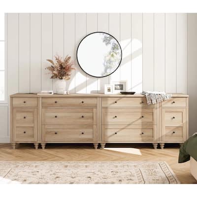4-in-1 Dresser for Bedroom with 8 Drawers, Mid Century Storage Cabinet