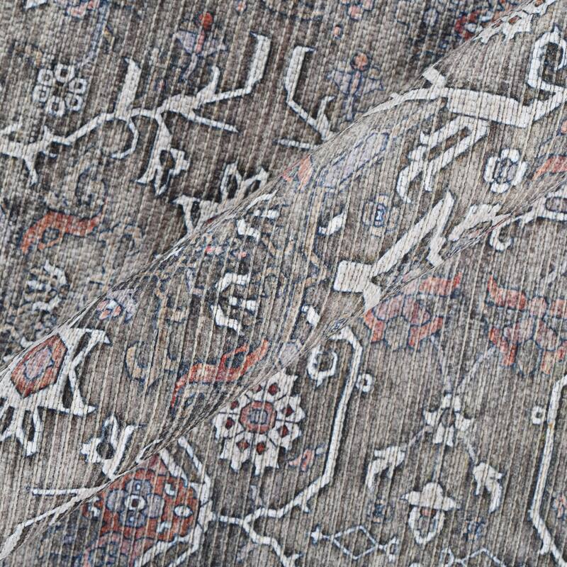 Alaska Machine-Washable Vintage Medallion Power-Loomed Area/Runner Rug