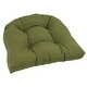 preview thumbnail 55 of 70, 19-inch Twill U-shaped Chair Cushion (Set of 1, 2, or 4) - 19 x 19 Single - Sage