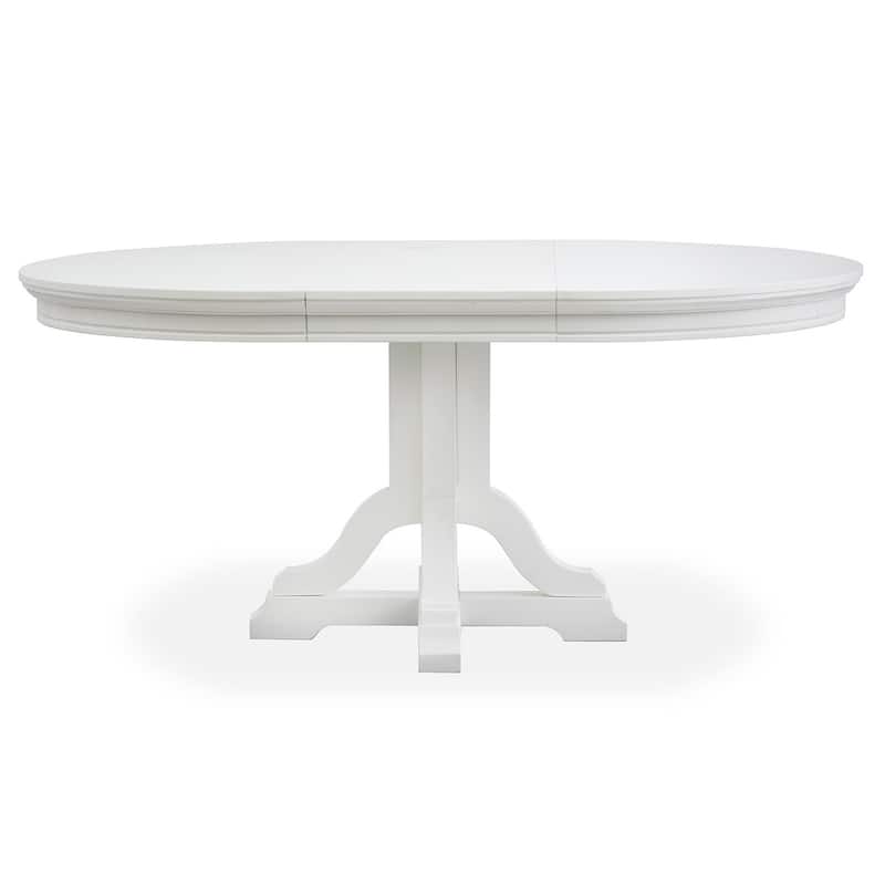 Magnussen Home Charleston White Dove Extendable 48" Round Dining Table - 48''W x 48''D x 30''H