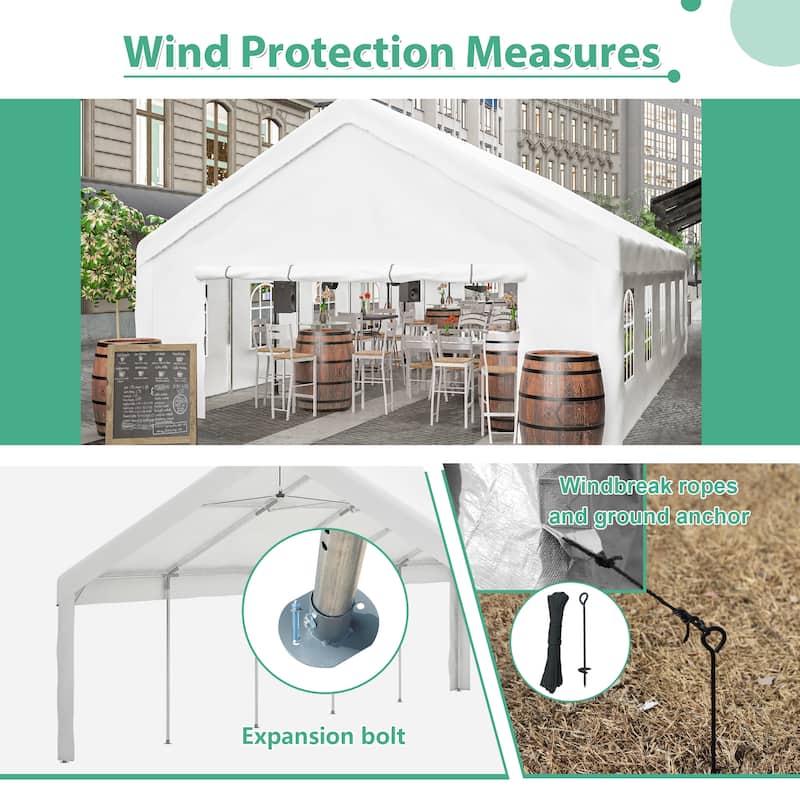 GDFStudio - Nashua Waterproof Event Protection Outdoor Gazebo Pavilion Shelter Tent
