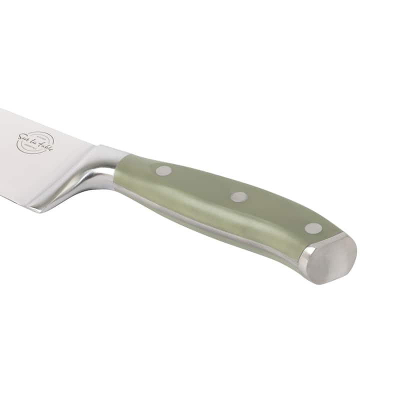 Sur La Table Kitchen Essential German Steel Chef's Knife, 8-Inch Stainless Steel Blade - Forged Full Tang