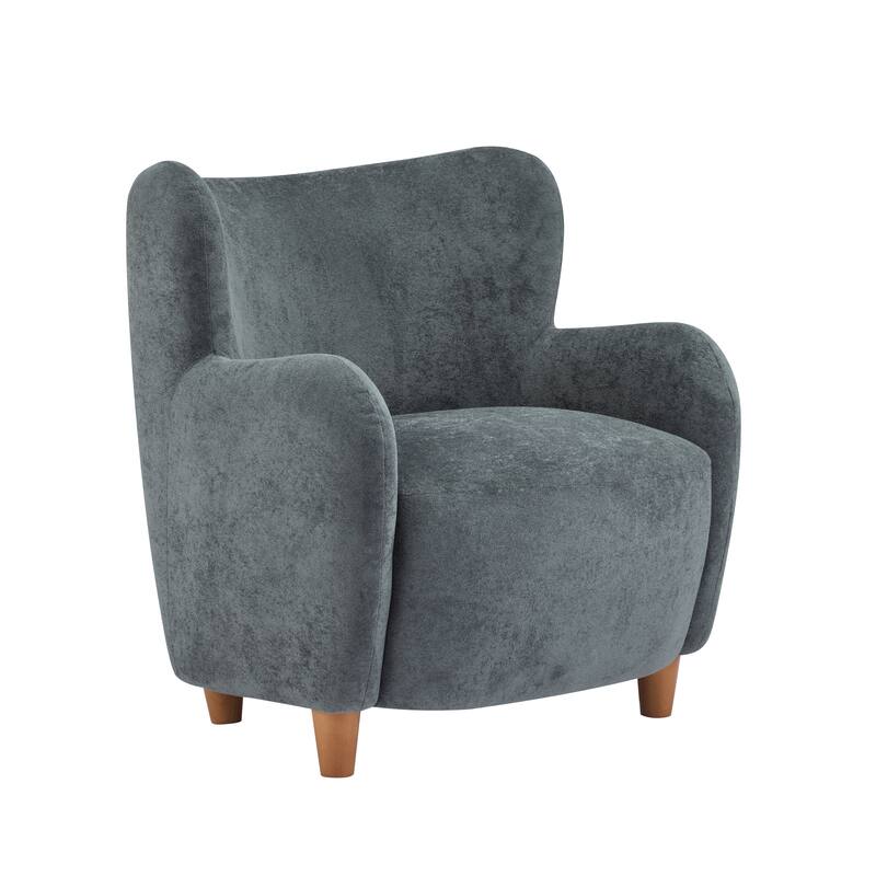 Roomfitters Lucia Wingback Armchair, Cozy Modern Accent Chair for Living Room and Bedroom