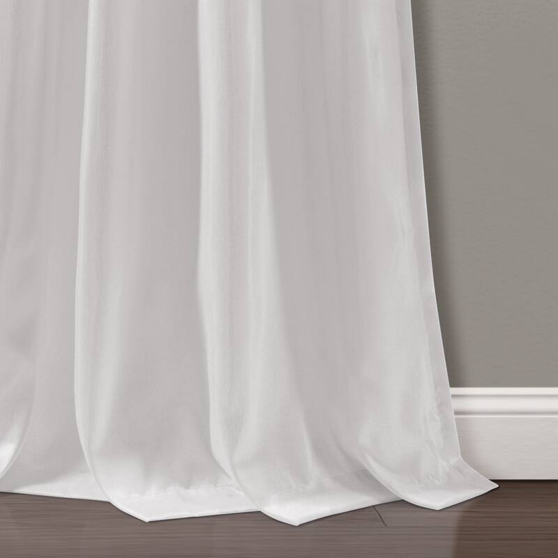 Silver Orchid Page Two-tone Faux Silk Glamorous Sequins Sparkle Single Curtain Panel