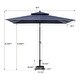 preview thumbnail 41 of 76, Pellebant 9 x 5 Ft Outdoor Double Top Market Umbrella
