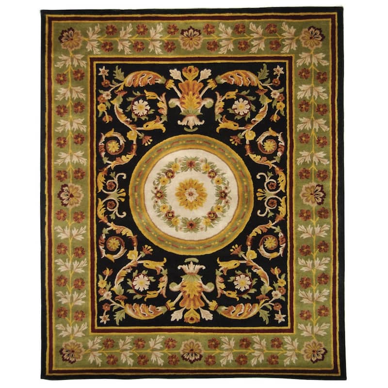 SAFAVIEH Handmade Classic Sigurborg Traditional Oriental Wool Rug - 7'6" x 9'6" - Black/Green