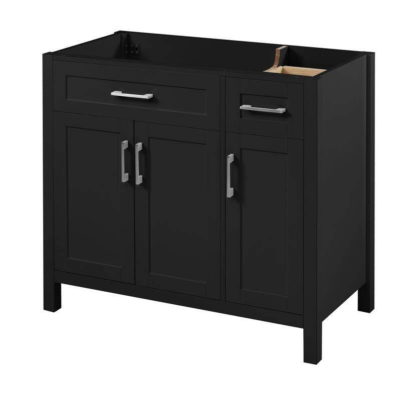 36 inch MDF Freestanding Bathroom Vanity without Top with Soft-Close Drawer