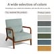 preview thumbnail 84 of 161, 25" W Mid Century Upholstered Wood Accent Chair with Pillow