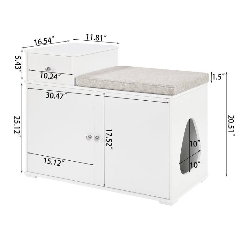 Cabinet Litter Box Hidden, Cat House