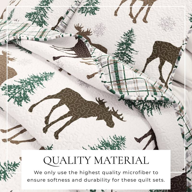Carbon Loft Rosal Wilderness Moose 3-piece Quilt Set