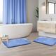 Clara Clark Ultra Soft Plush Bathroom Rug - Non-Slip, Velvet, Memory Foam Bath Mat - Set of 2