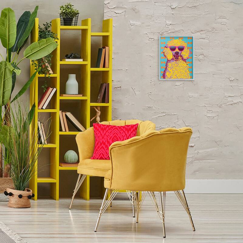 Stupell Retro Pop Poodle Framed Giclee Art Design By Marcus Prime