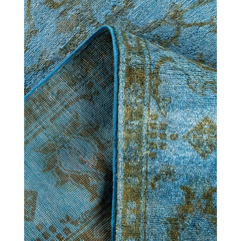 Vibrance One-of-a-Kind Hand-Knotted Area Rug - Blue, 4' 7" x 6' 5" - 4' 7" x 6' 5"