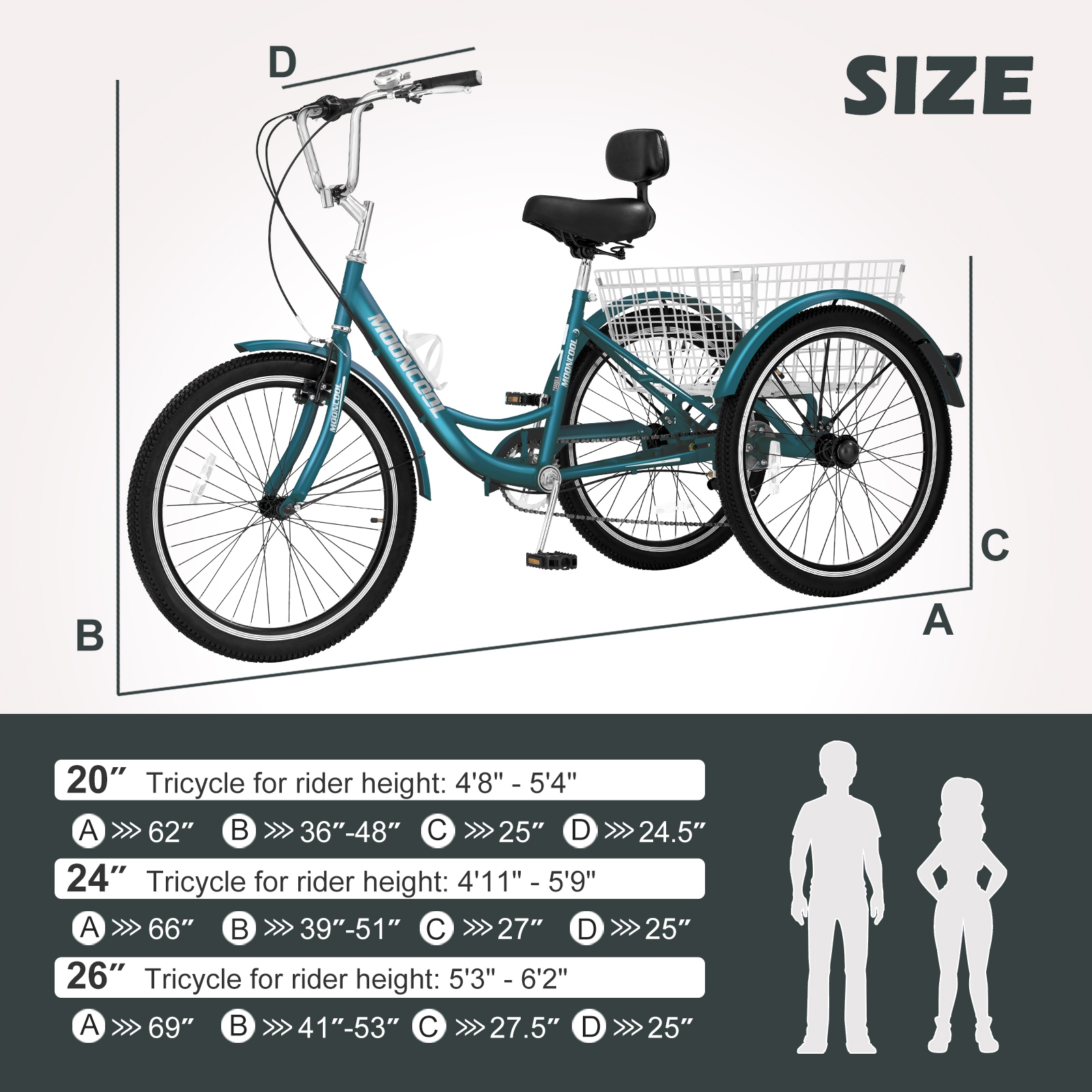 DoCred 20 Adult Tricycle 7 Speed 3 Wheel Bike with Shopping Basket On Sale Bed Bath Beyond 39380709