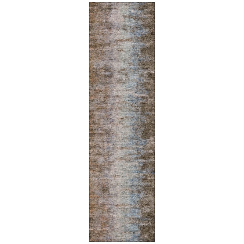 Machine Washable Indoor/ Outdoor Contemporary Ombre Chantille Rug