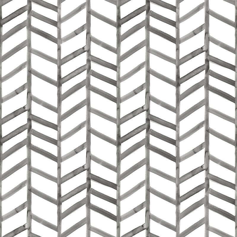 Chesapeake Fletching Black Geometric Wallpaper