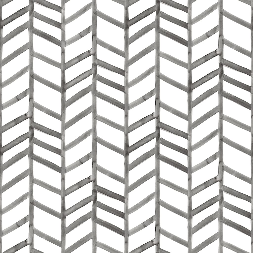 Chesapeake Fletching Black Geometric Wallpaper