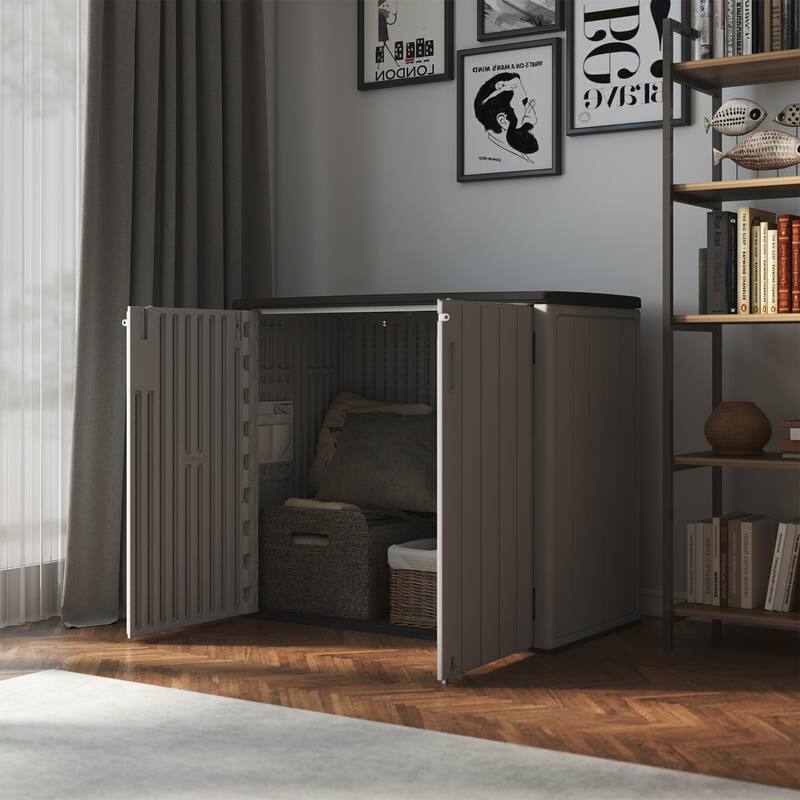 45-880 Gal. Outdoor Resin Deck Box Storage Shed for Garden,Patios,Backyards,Tools