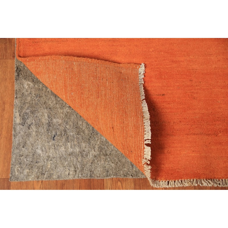 Orange Gabbeh Oriental Area Rug Handmade Wool Carpet - 6'8" x 9'5"