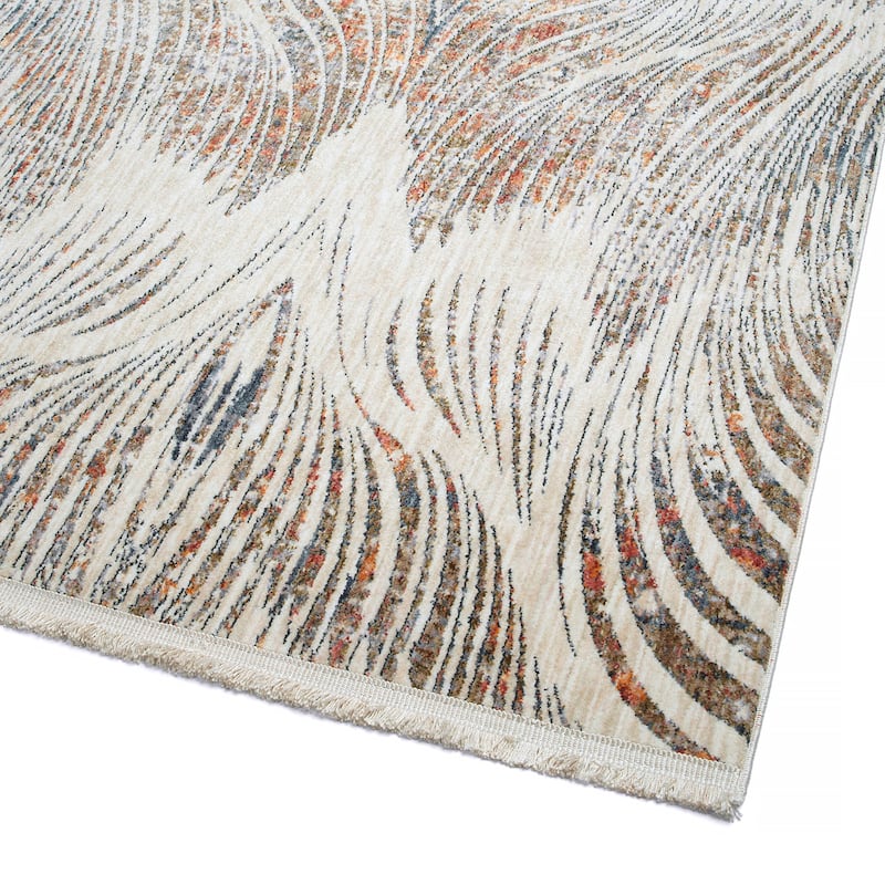 Modern Abstract Cut Pile Rectangle Area Rug - 5.3x7.3