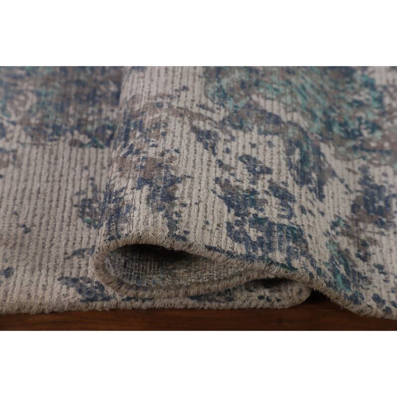 Modern / Abstract Area Rug Handmade Multi-Color Wool Carpet - 7'11"x 9'10"