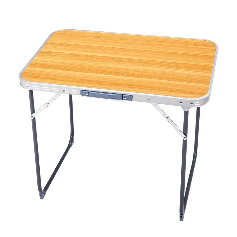 Portable 2.3ft Aluminum Folding Table for Outdoor Camping - 27.56" x 19.69" x 23.62"