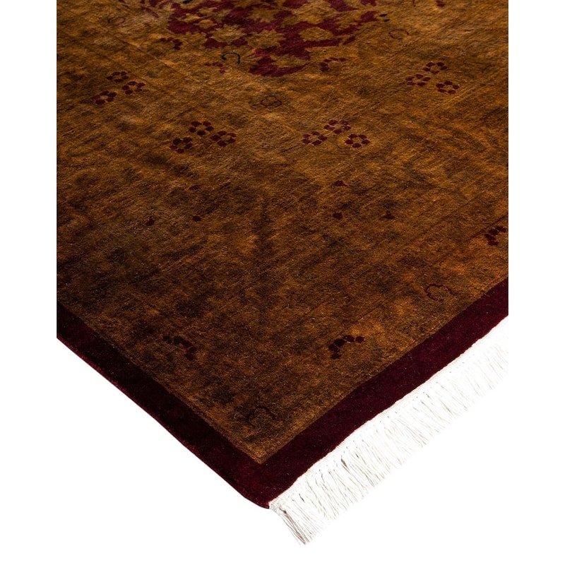 Overdyed, One-of-a-Kind Hand-Knotted Area Rug - Gold - 8' 2" x 10' 1"