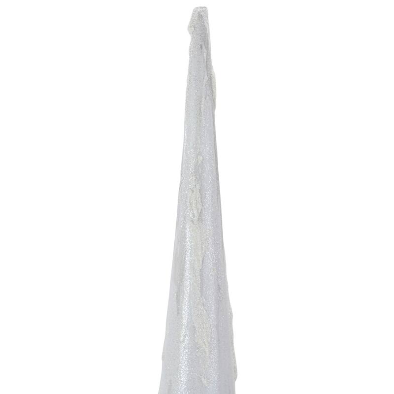 24" White and Gray Marbled Tabletop Christmas Tree
