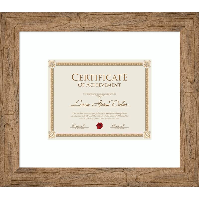 Owl Brown Narrow Framed Picture Frame, Photo Frame - 17x14.5 Matted to 11x9