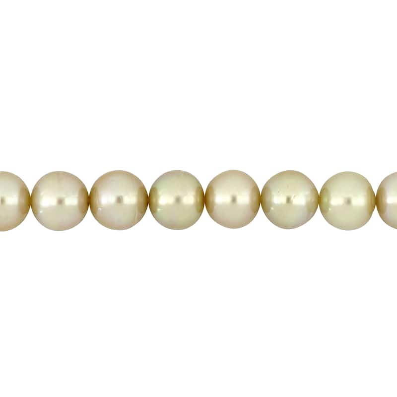Miadora 11-12mm Golden South Sea Cultured Pearl Strand Necklace in 14k Yellow Gold